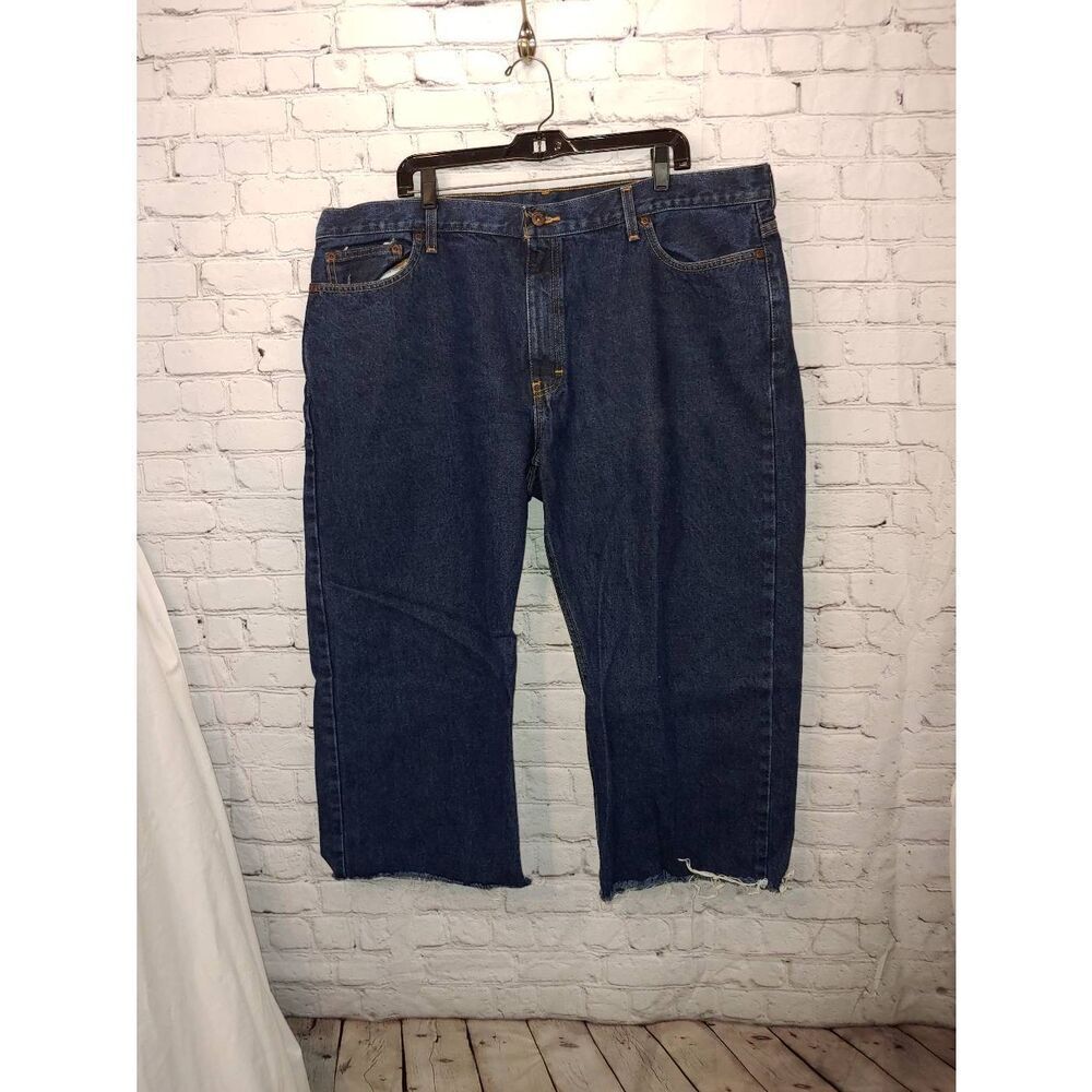 Faded Glory Vintage Men's Size 42x23 (Tag 42x30) Distressed Denim Blue Jeans.